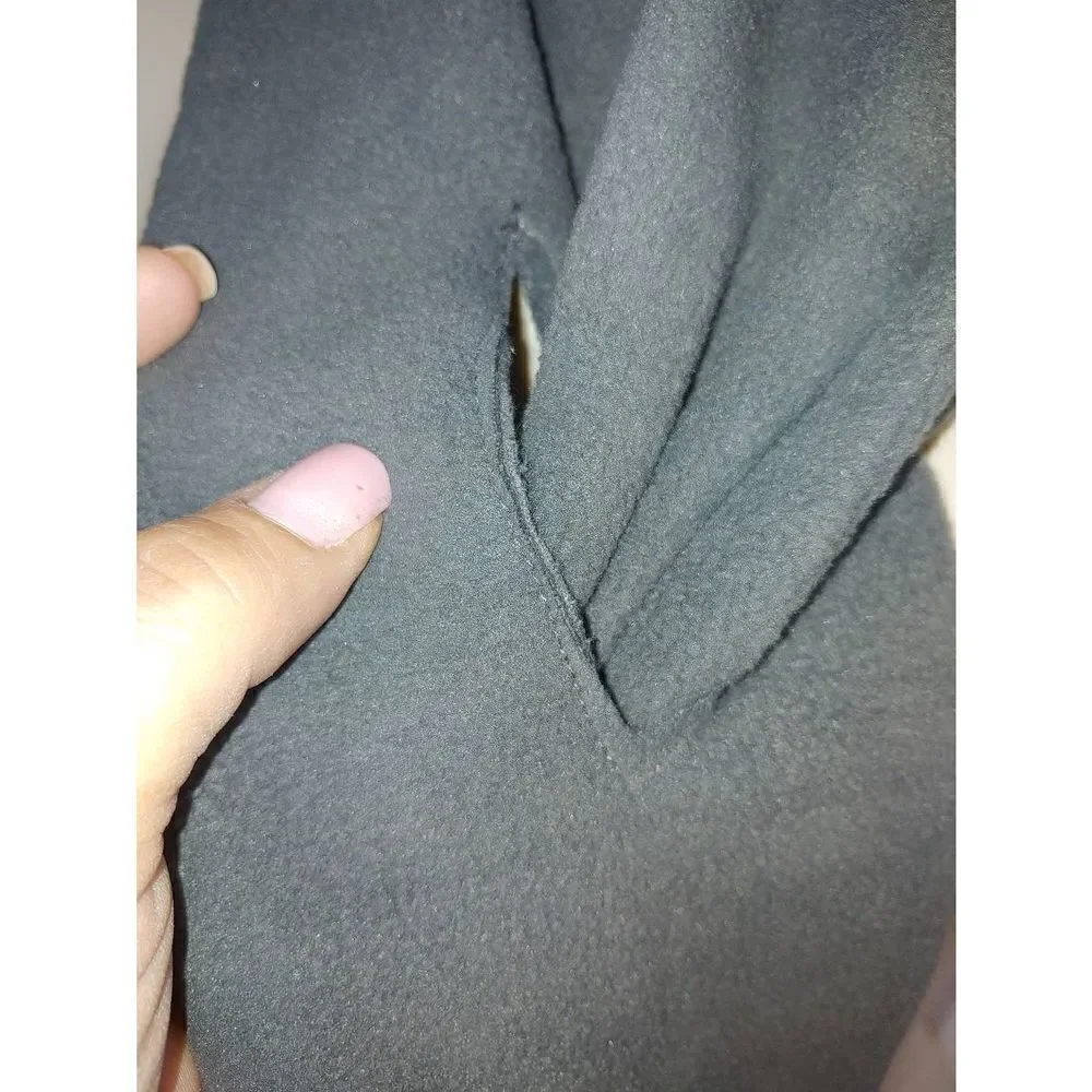 Lot Of 2 Unisex Men's Women's Fleece Solid Grey & Black Scarves